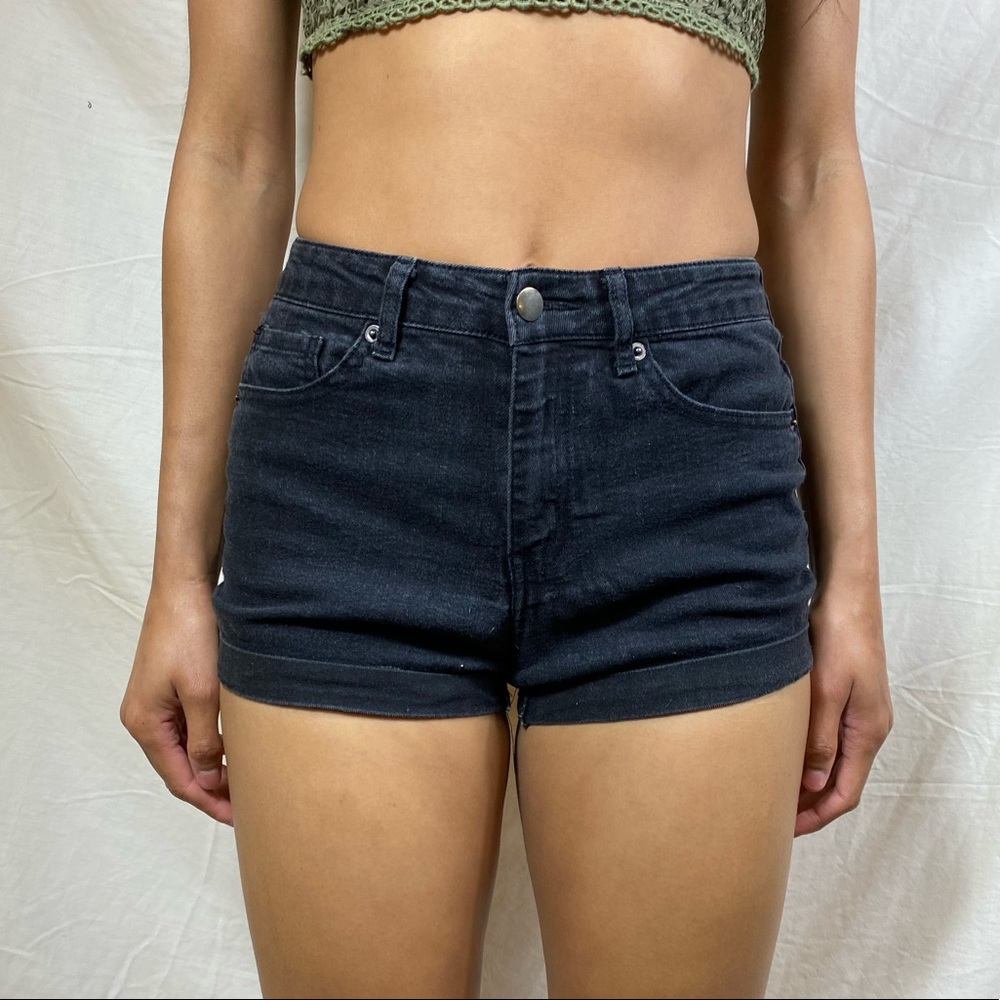 Black High Waisted Forever 21 Jean Shorts